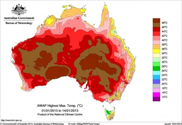 Australian heat wave january 2013