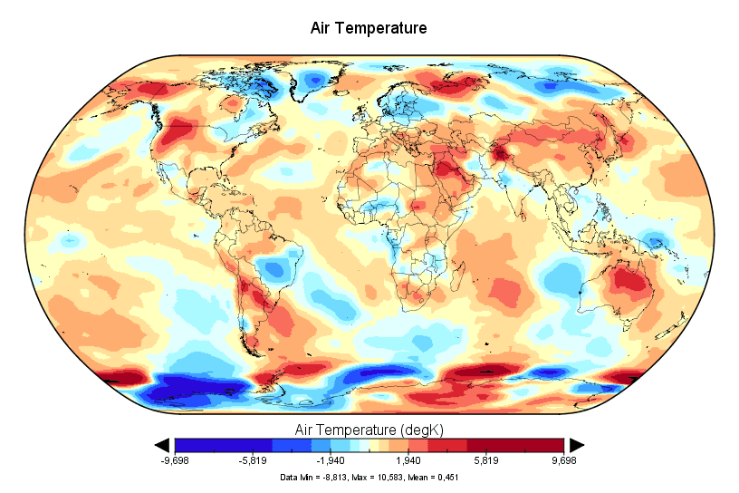Carte d’anomalies juillet 2017