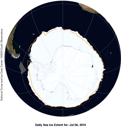 Antarctique glace mer 6 juillet