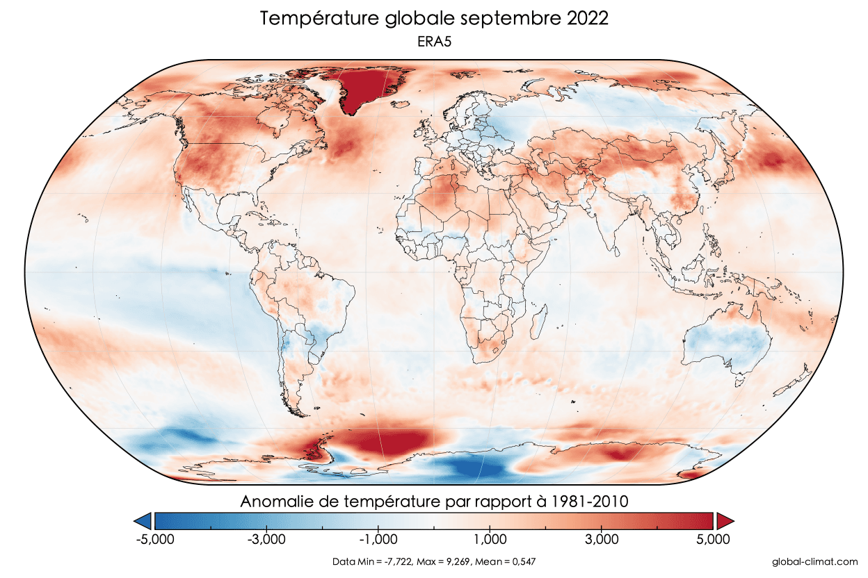 Température globale septembre 2022′